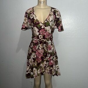 Floral print mini dress size medium
